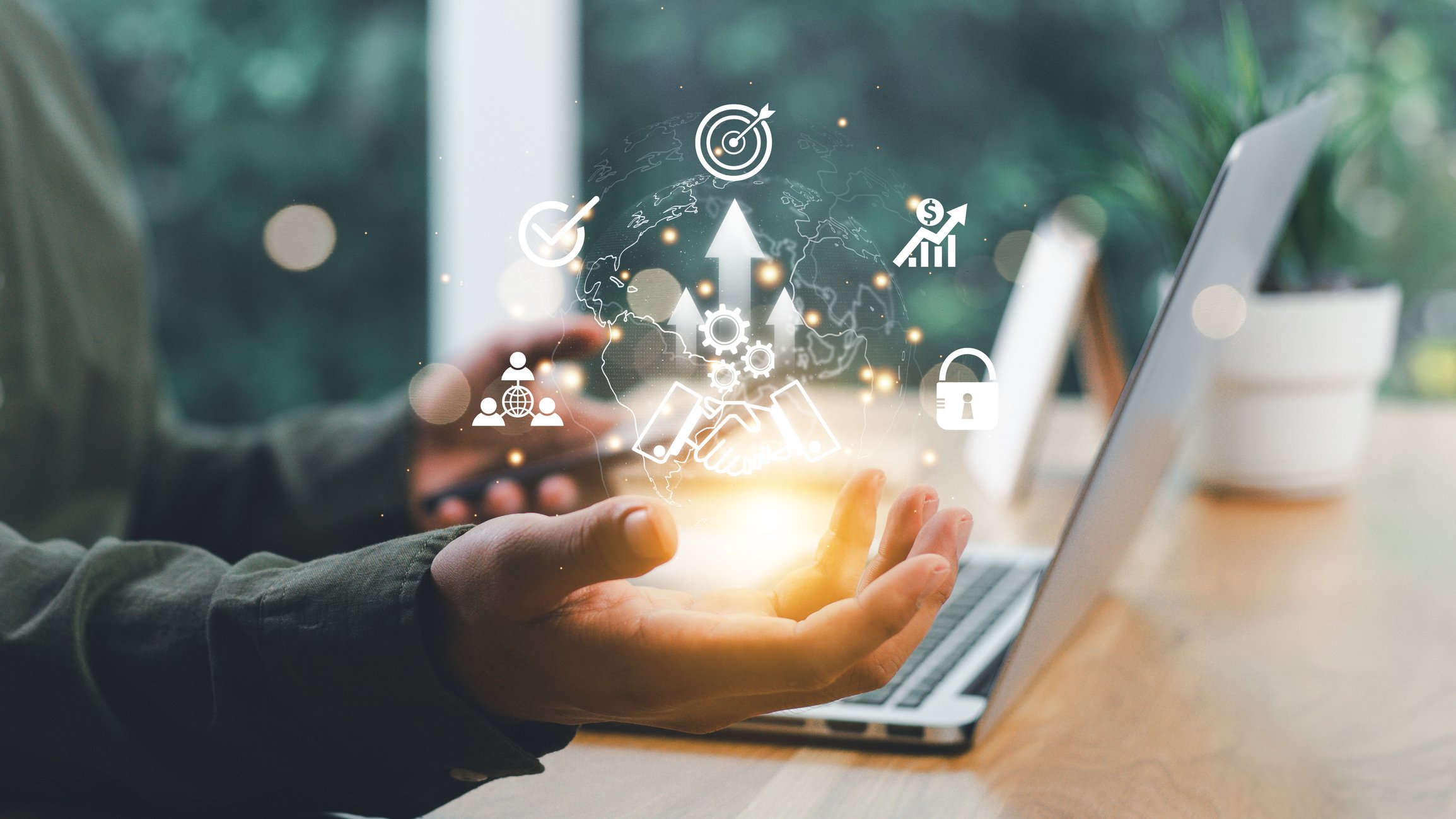 Person using technology